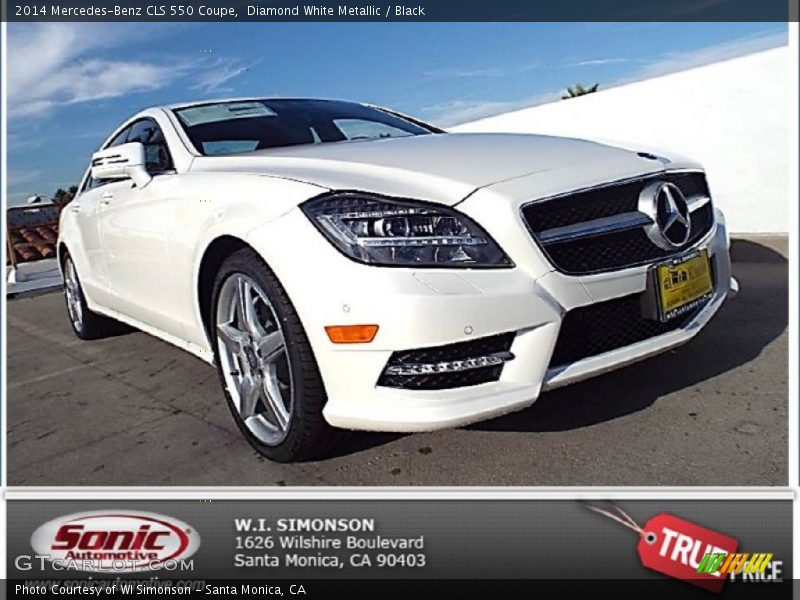 Diamond White Metallic / Black 2014 Mercedes-Benz CLS 550 Coupe