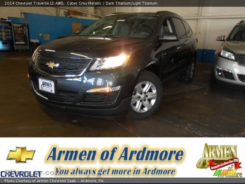 Cyber Grey Metallic / Dark Titanium/Light Titanium 2014 Chevrolet Traverse LS AWD