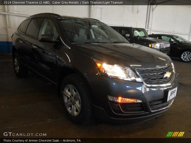 Cyber Grey Metallic / Dark Titanium/Light Titanium 2014 Chevrolet Traverse LS AWD