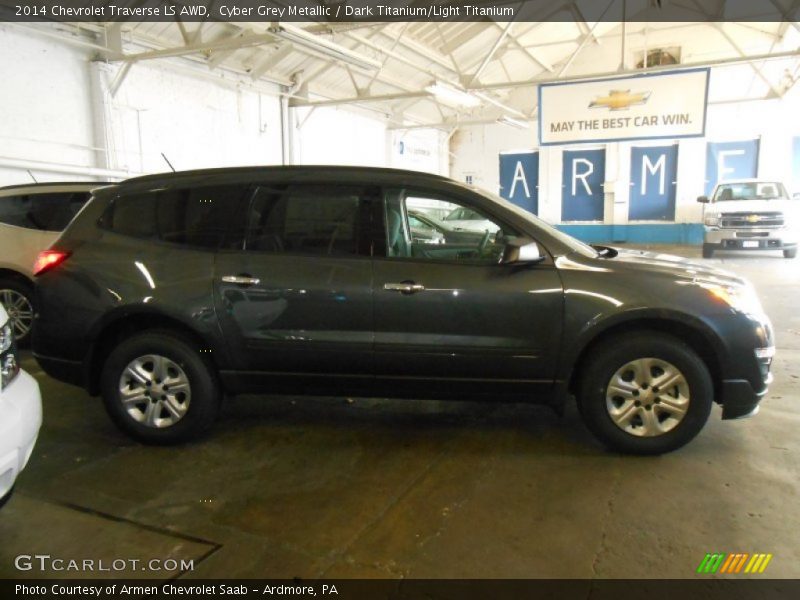 Cyber Grey Metallic / Dark Titanium/Light Titanium 2014 Chevrolet Traverse LS AWD