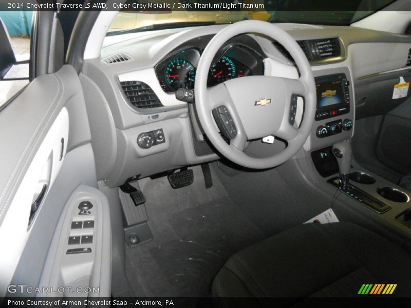 Cyber Grey Metallic / Dark Titanium/Light Titanium 2014 Chevrolet Traverse LS AWD
