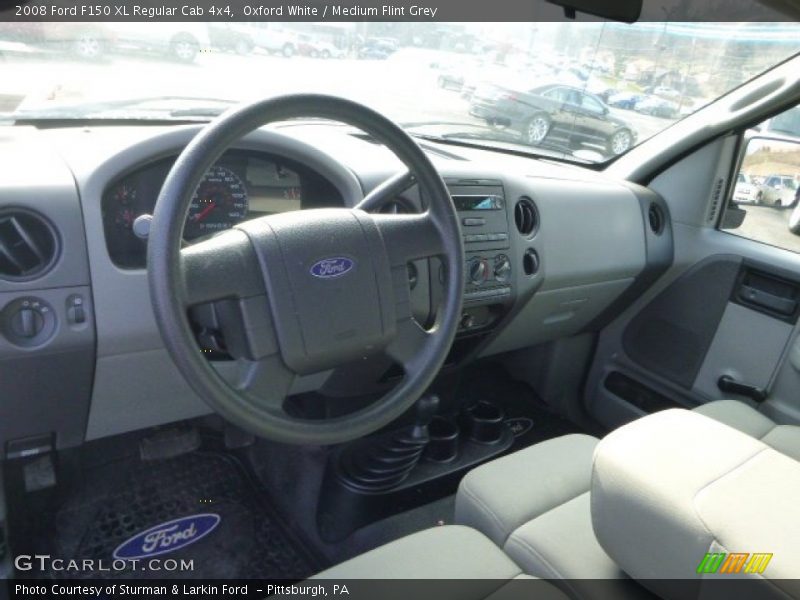 Oxford White / Medium Flint Grey 2008 Ford F150 XL Regular Cab 4x4