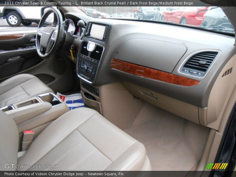 Brilliant Black Crystal Pearl / Dark Frost Beige/Medium Frost Beige 2011 Chrysler Town & Country Touring - L