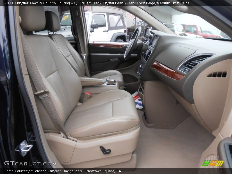 Brilliant Black Crystal Pearl / Dark Frost Beige/Medium Frost Beige 2011 Chrysler Town & Country Touring - L