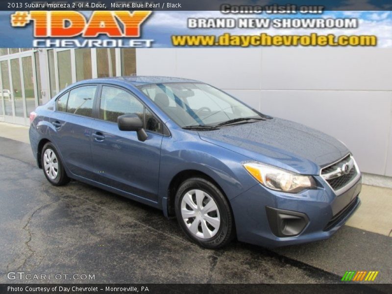 Marine Blue Pearl / Black 2013 Subaru Impreza 2.0i 4 Door