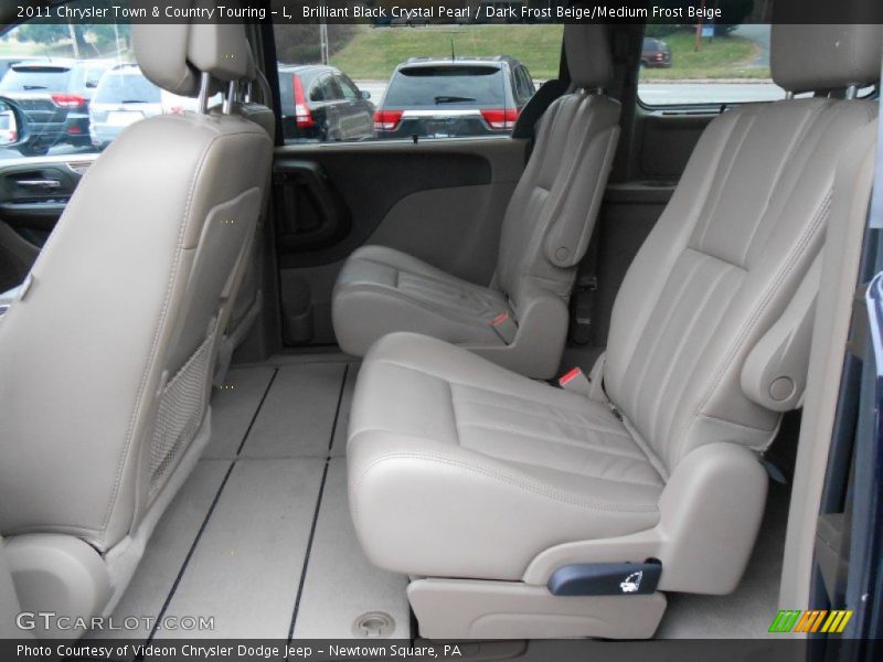 Brilliant Black Crystal Pearl / Dark Frost Beige/Medium Frost Beige 2011 Chrysler Town & Country Touring - L