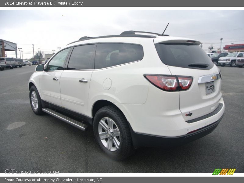 White / Ebony 2014 Chevrolet Traverse LT