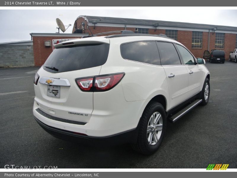 White / Ebony 2014 Chevrolet Traverse LT