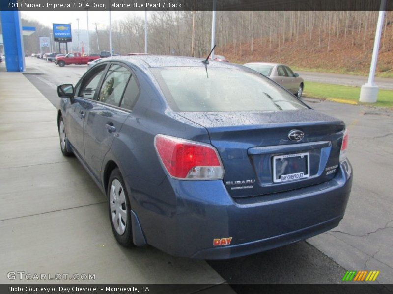 Marine Blue Pearl / Black 2013 Subaru Impreza 2.0i 4 Door