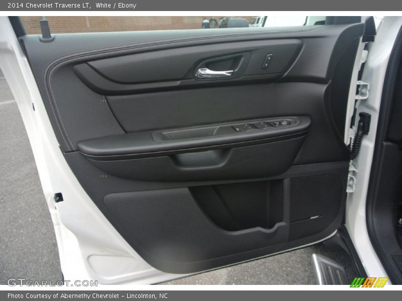 White / Ebony 2014 Chevrolet Traverse LT