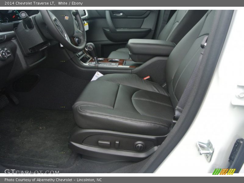 White / Ebony 2014 Chevrolet Traverse LT