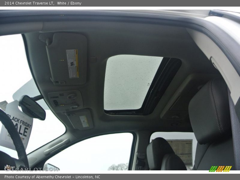 White / Ebony 2014 Chevrolet Traverse LT