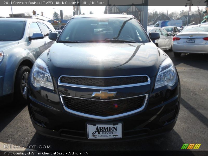 Black Granite Metallic / Jet Black 2014 Chevrolet Equinox LT AWD