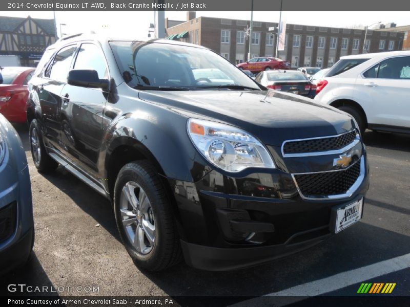 Black Granite Metallic / Jet Black 2014 Chevrolet Equinox LT AWD