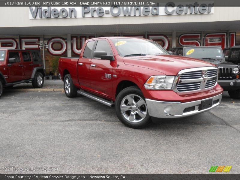Deep Cherry Red Pearl / Black/Diesel Gray 2013 Ram 1500 Big Horn Quad Cab 4x4