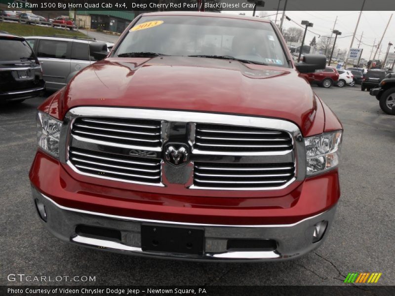 Deep Cherry Red Pearl / Black/Diesel Gray 2013 Ram 1500 Big Horn Quad Cab 4x4