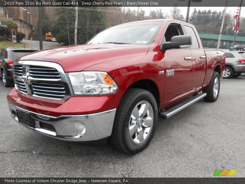 Deep Cherry Red Pearl / Black/Diesel Gray 2013 Ram 1500 Big Horn Quad Cab 4x4