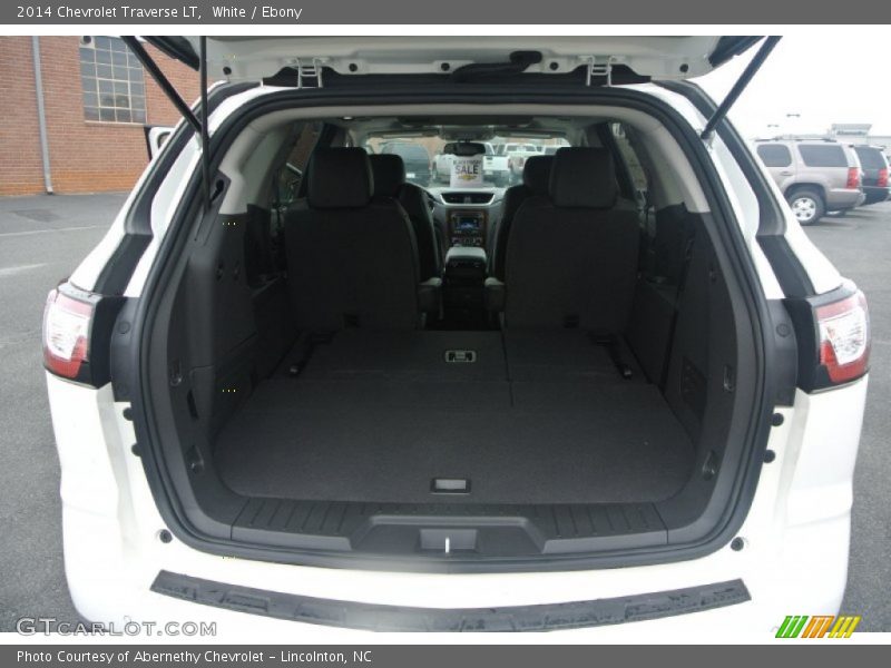 White / Ebony 2014 Chevrolet Traverse LT
