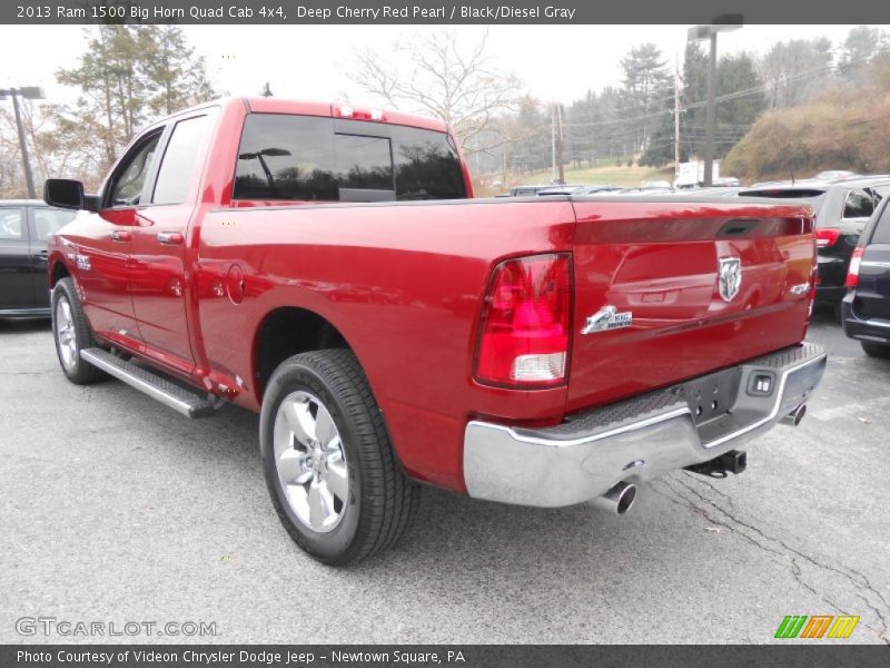 Deep Cherry Red Pearl / Black/Diesel Gray 2013 Ram 1500 Big Horn Quad Cab 4x4
