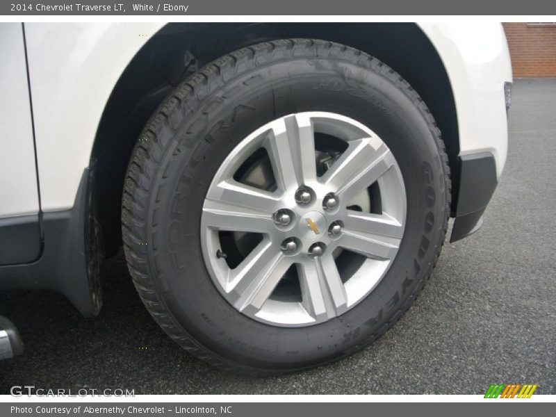 White / Ebony 2014 Chevrolet Traverse LT