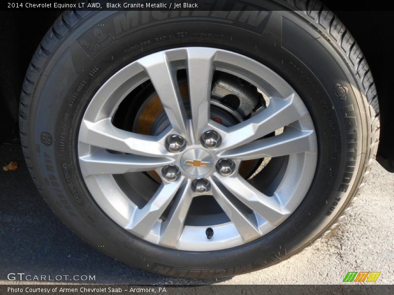 Black Granite Metallic / Jet Black 2014 Chevrolet Equinox LT AWD