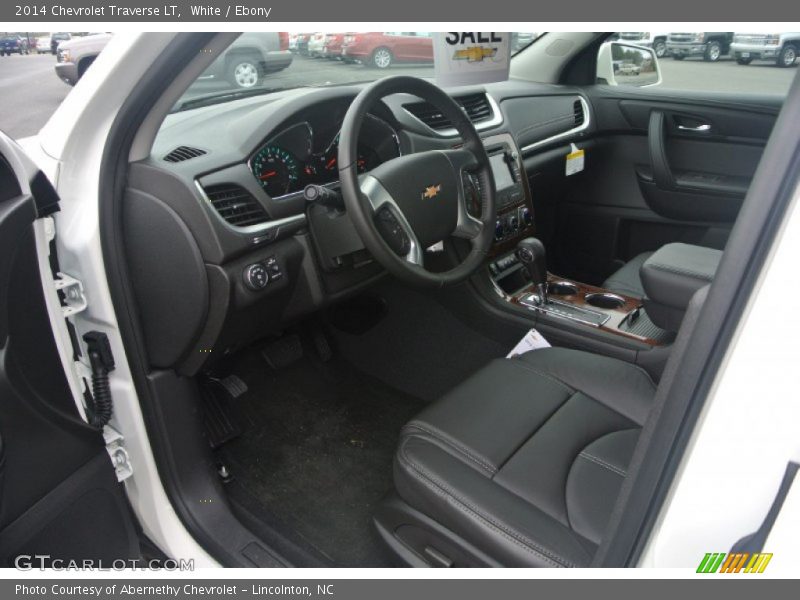 White / Ebony 2014 Chevrolet Traverse LT