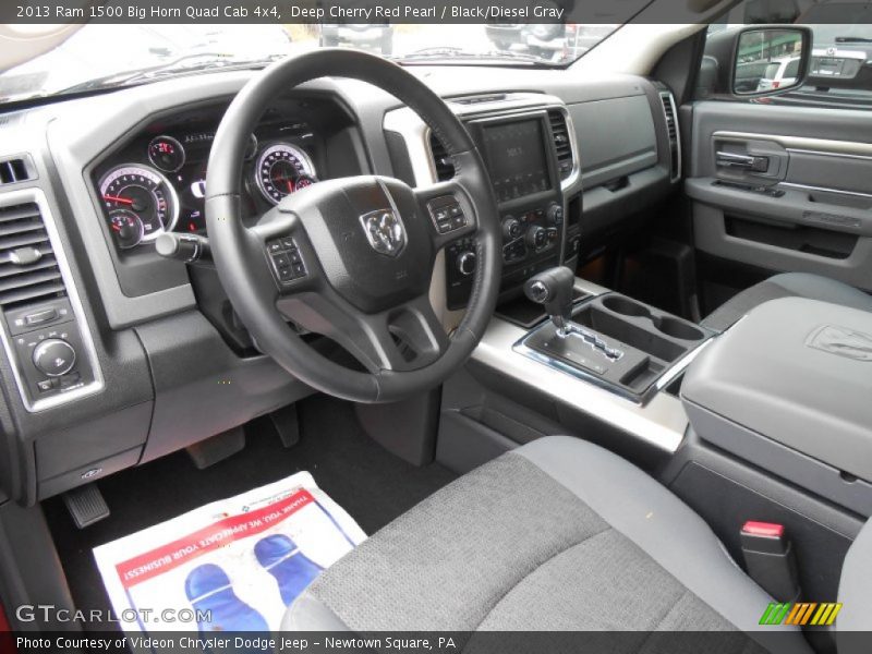 Deep Cherry Red Pearl / Black/Diesel Gray 2013 Ram 1500 Big Horn Quad Cab 4x4