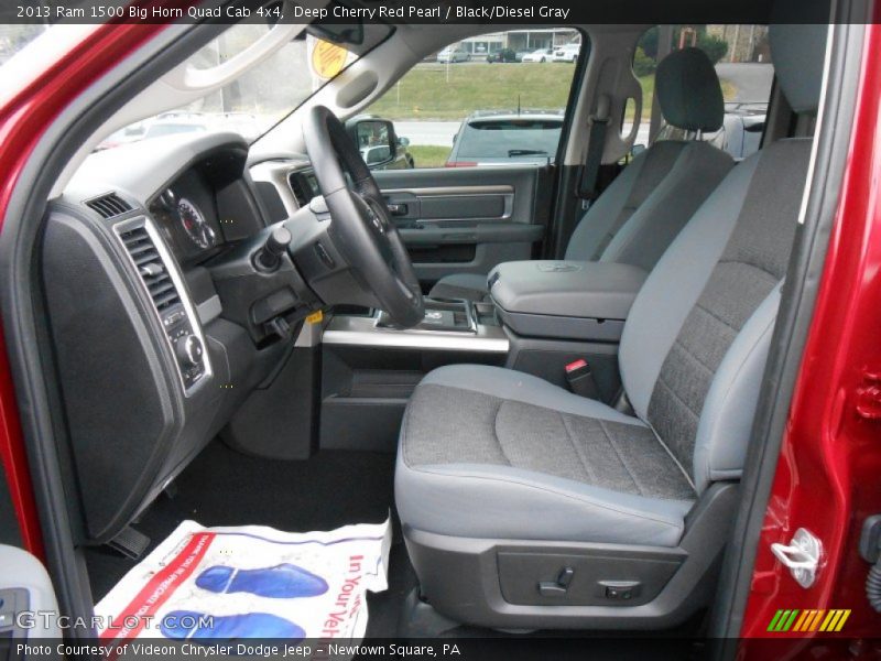Deep Cherry Red Pearl / Black/Diesel Gray 2013 Ram 1500 Big Horn Quad Cab 4x4