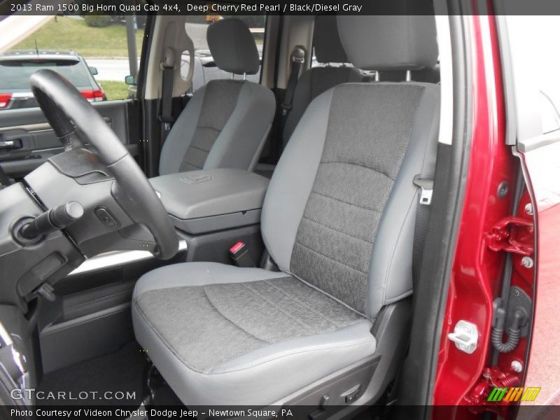 Deep Cherry Red Pearl / Black/Diesel Gray 2013 Ram 1500 Big Horn Quad Cab 4x4