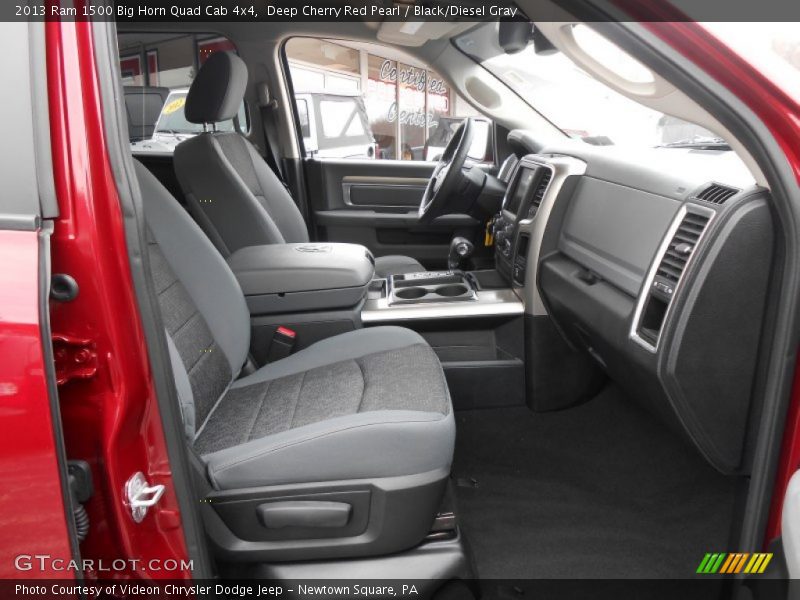 Deep Cherry Red Pearl / Black/Diesel Gray 2013 Ram 1500 Big Horn Quad Cab 4x4
