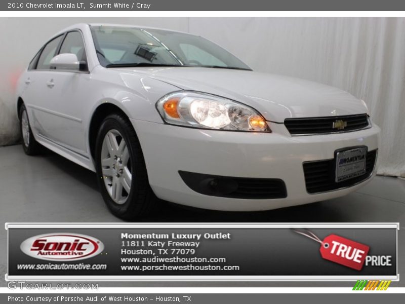 Summit White / Gray 2010 Chevrolet Impala LT