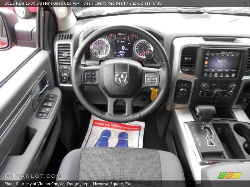 Deep Cherry Red Pearl / Black/Diesel Gray 2013 Ram 1500 Big Horn Quad Cab 4x4