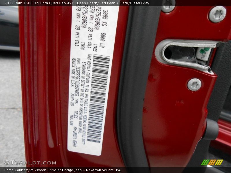 Deep Cherry Red Pearl / Black/Diesel Gray 2013 Ram 1500 Big Horn Quad Cab 4x4