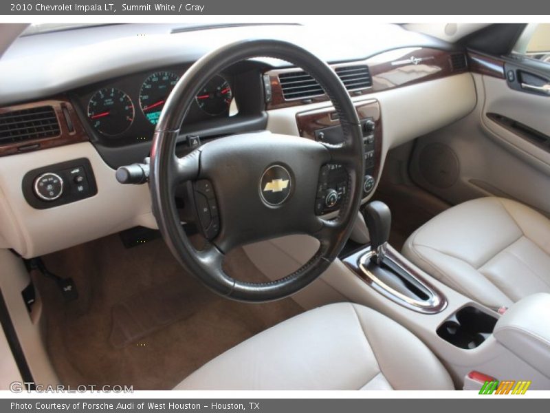 Summit White / Gray 2010 Chevrolet Impala LT