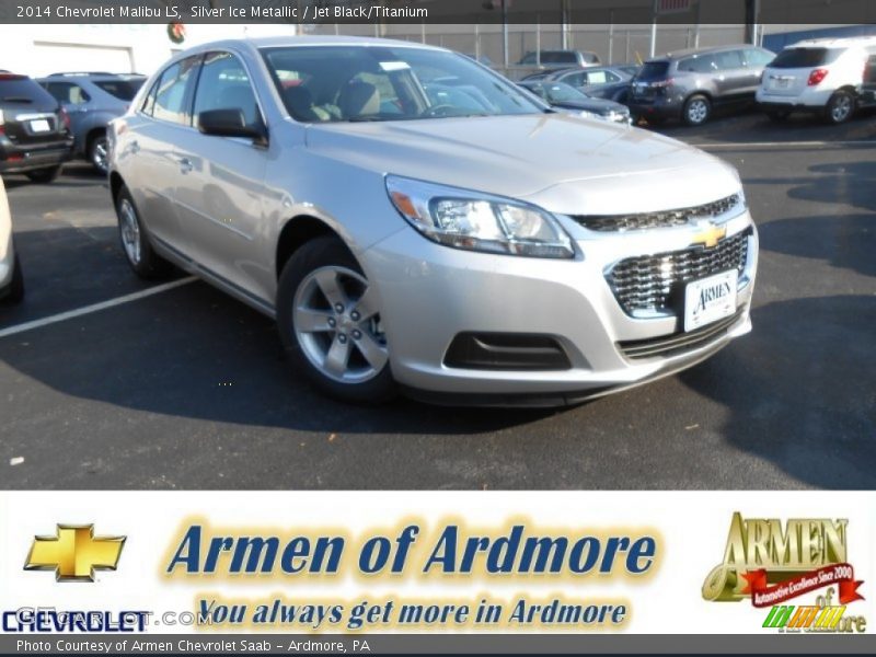 Silver Ice Metallic / Jet Black/Titanium 2014 Chevrolet Malibu LS