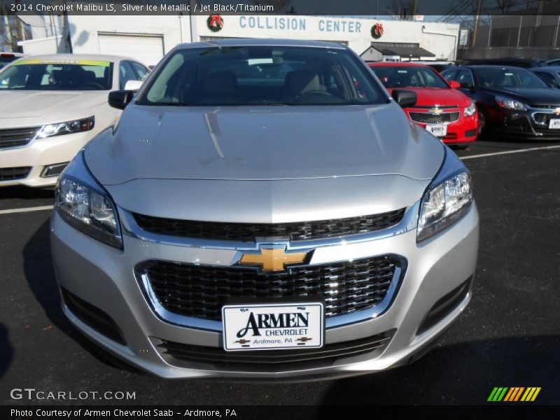 Silver Ice Metallic / Jet Black/Titanium 2014 Chevrolet Malibu LS