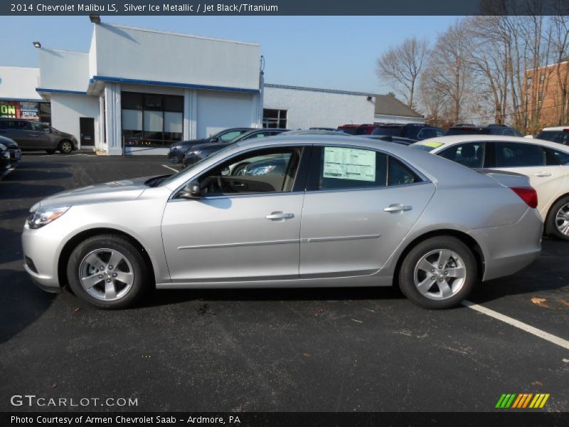 Silver Ice Metallic / Jet Black/Titanium 2014 Chevrolet Malibu LS