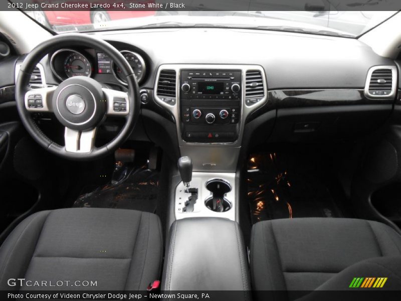 Stone White / Black 2012 Jeep Grand Cherokee Laredo 4x4