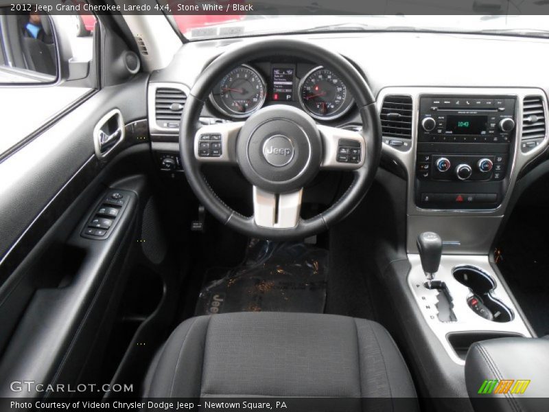 Stone White / Black 2012 Jeep Grand Cherokee Laredo 4x4
