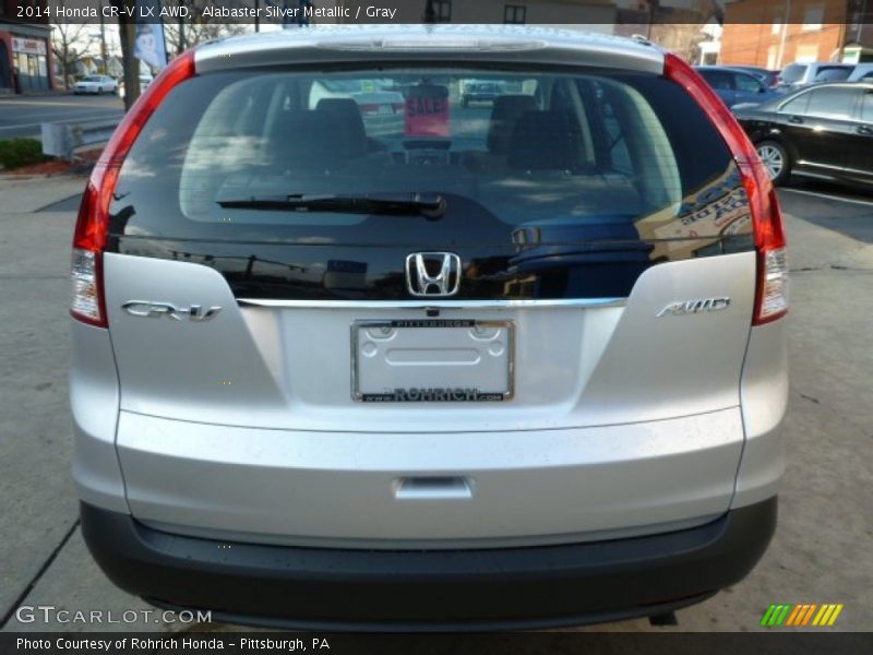 Alabaster Silver Metallic / Gray 2014 Honda CR-V LX AWD