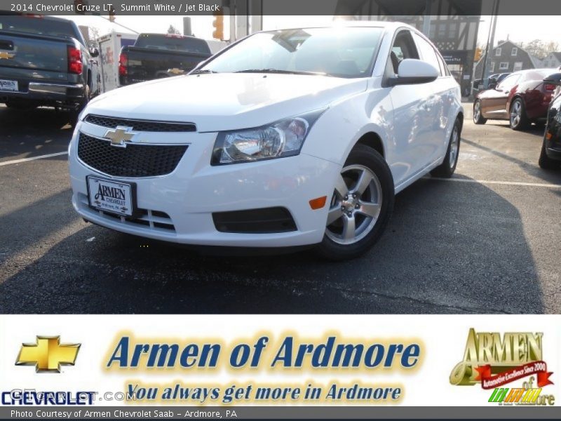 Summit White / Jet Black 2014 Chevrolet Cruze LT