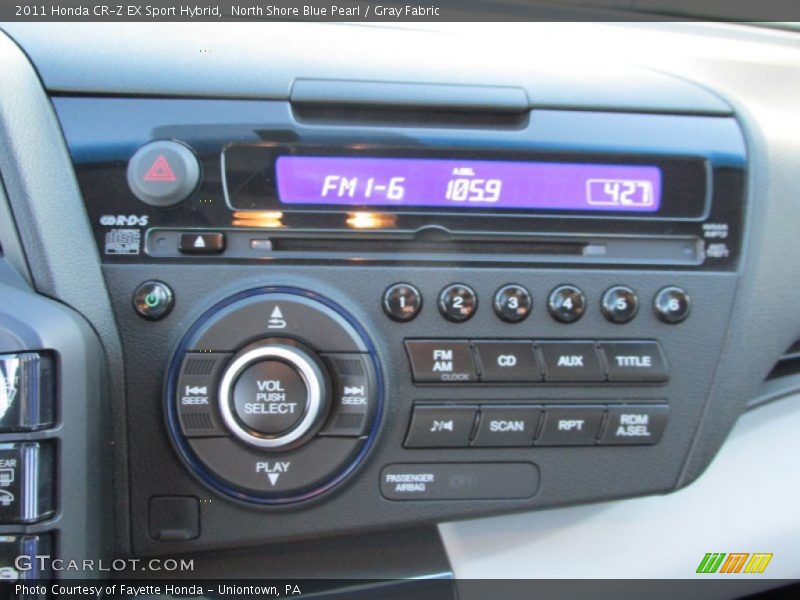 North Shore Blue Pearl / Gray Fabric 2011 Honda CR-Z EX Sport Hybrid