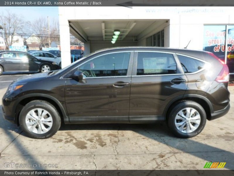Kona Coffee Metallic / Black 2014 Honda CR-V EX AWD