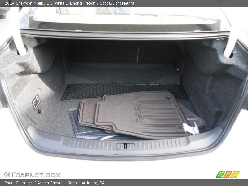 White Diamond Tricoat / Cocoa/Light Neutral 2014 Chevrolet Malibu LT