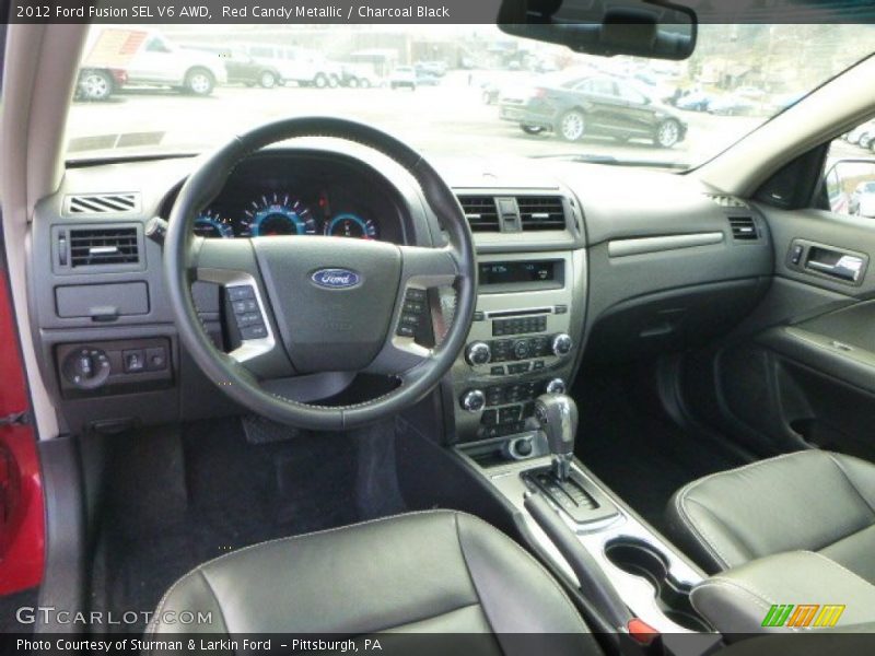 Red Candy Metallic / Charcoal Black 2012 Ford Fusion SEL V6 AWD