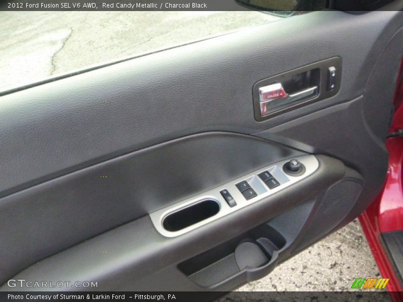 Red Candy Metallic / Charcoal Black 2012 Ford Fusion SEL V6 AWD