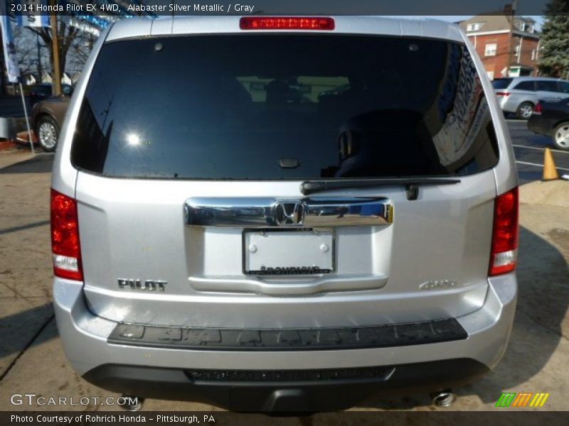 Alabaster Silver Metallic / Gray 2014 Honda Pilot EX 4WD