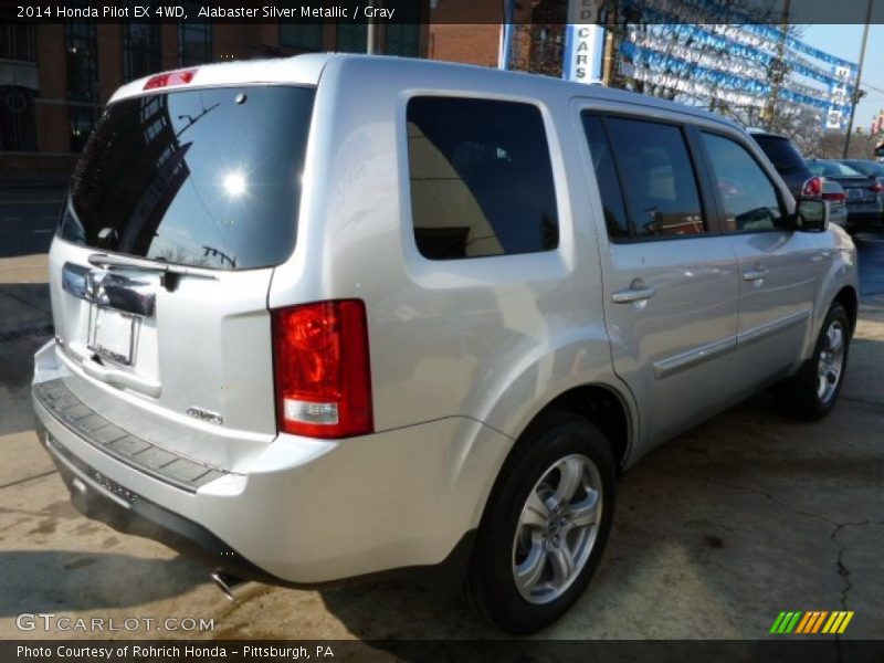 Alabaster Silver Metallic / Gray 2014 Honda Pilot EX 4WD