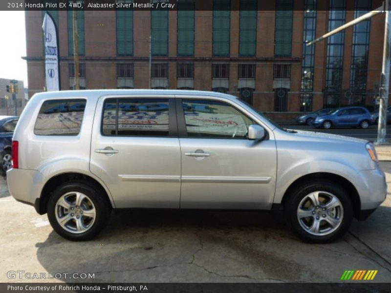 Alabaster Silver Metallic / Gray 2014 Honda Pilot EX 4WD