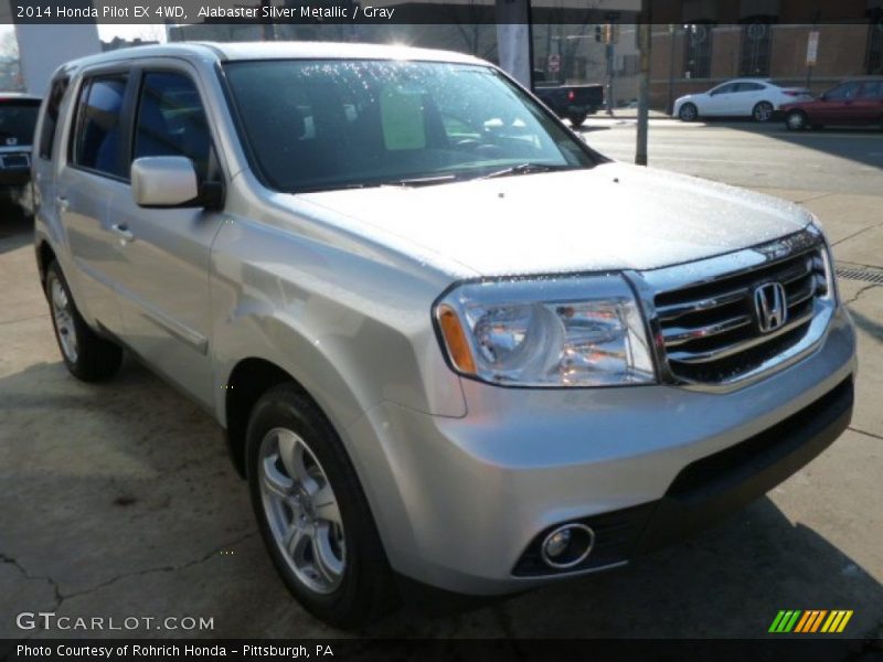Alabaster Silver Metallic / Gray 2014 Honda Pilot EX 4WD